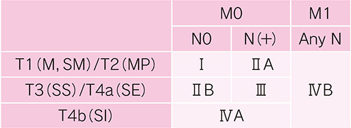 表1　進行度分類（Stage）